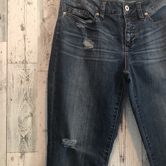 Yummie Heather Thomson Skinny Destroyed Indigo Rock What You Got Jeans 28 - Picture 3 of 13